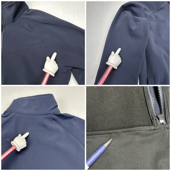 First Tactical Tactix Womens L Softshell Jacket Pullover Navy Blue Fleece Lined - Picture 7 of 11